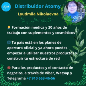 Distribuidor internacional Atomy Ludmila Nikolayevna